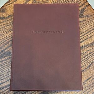 Burgundy leather with gold -BRAND NEW Graphic image Entertaining Book